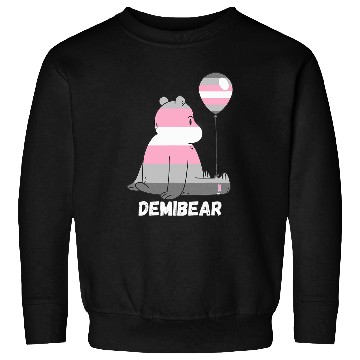 Discover Bear Pet Demigirl Flag Lonely Bear Ballon Demigirl Pride Demi Girl Sweatshirts