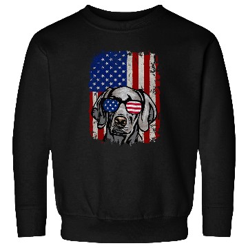 Discover American Flag Weimaraner Sweatshirts