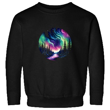 Discover Aurora Borealis Night Sky Northern Lights 2 Sweatshirts