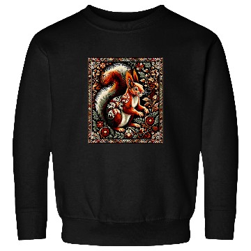 Discover Squirrel Pet Artwork Elegant Tapestry Motif Style Sweatshirts
