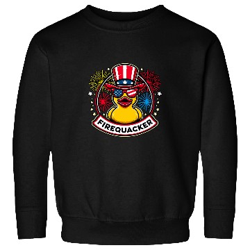 Discover Duck Pet Firequacker 4th of July Rubber Duck USA Flag Sweatshirts