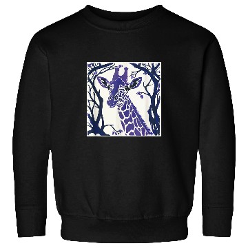 Discover Giraffe Pet Violet Abstract Drawing Sweatshirts
