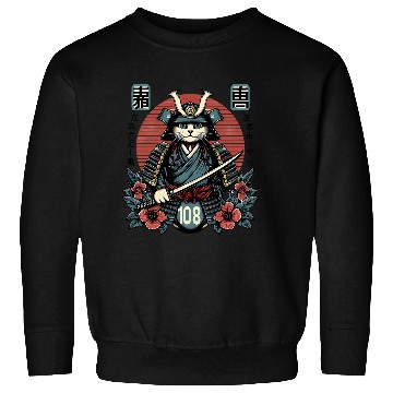 Discover Ancient Samurai Cat Japan Culture Ninja Sweatshirts