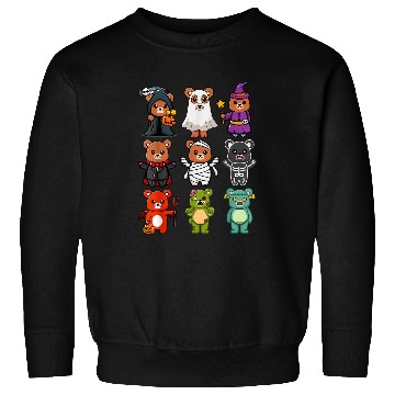 Discover Bear Pet Bear Spooky ghosts BooJee Horror Pumpkin Bear Halloween Sweatshirts