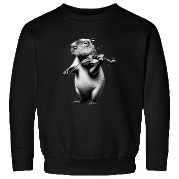 Discover capybaras Pet Playing Violin Violist Violin Player Sweatshirts