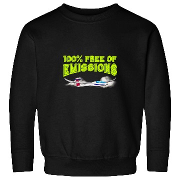Discover Glider 100 frees of Emissions Environment Sailplane Sweatshirts