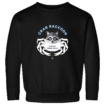 Discover Raccoon Pet Crab Raccoon Crab Rangoon Funny Pun Joke Gag Sweatshirts