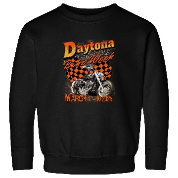 Discover 2024 DAYTONA BEACH BIKE WEEK vintages RALLY ART ON FRONT 2 Sweatshirts