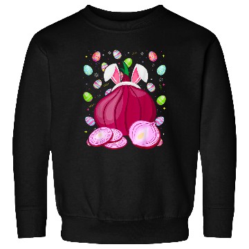 Discover Funny Easter Onion Easter Bunny Ears Easter Eggs Hunting Sweatshirts