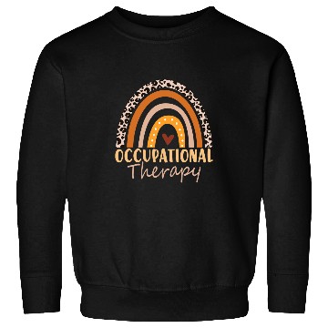 Discover Occupational Therapy OT Therapist OT Month Leopard Rainbow 4 Sweatshirts