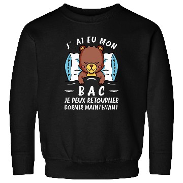 Discover Bear Pet Bachelor Congratulations BAC Bear Sleeping Sweatshirts