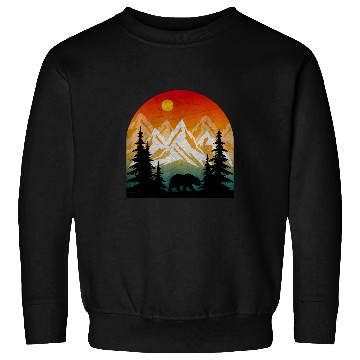 Discover Bear Pet Nature Bear Retro Environment Nature Ecology Sweatshirts