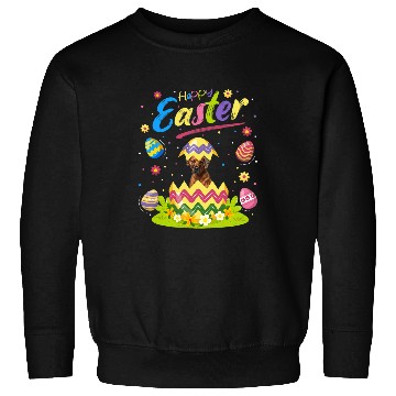 Discover Funny Easter Egg Lover Rhodesian Ridgeback Dog Happy Easter Sweatshirts