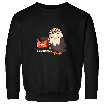Discover Owl Pet Night Shift Nursing healthcares nurses Week Work Owl Leopard Sweatshirts