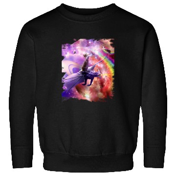 Discover Dragon Pet Rainbow Space Cat On Dragon 2 Sweatshirts