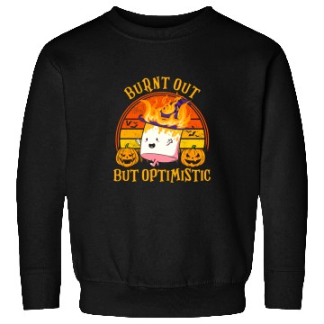 Discover Burnt Out But Optimistic Cute Marshmallow Camping Sweatshirts