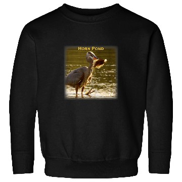 Discover Fishing Great Blue Heron 1 Sweatshirts