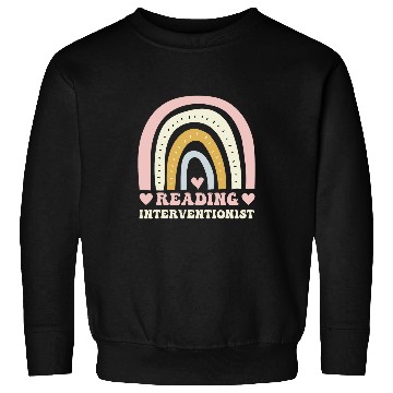 Discover Reading Interventionist Application Rainbow Reading Teacher Sweatshirts