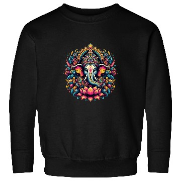 Discover Elephant Pet Ganesh Symbol Yoga Hindu Elephant God Ganesha Puja 15 8 Sweatshirts