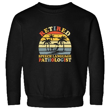 Discover Retired Speech Language Pathologist Retro SLP Speech Therapy Sweatshirts
