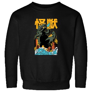 Discover Dragon Pet Kaiju vintages Anime Japanese Aesthetic Harajuku Dragon Sweatshirts