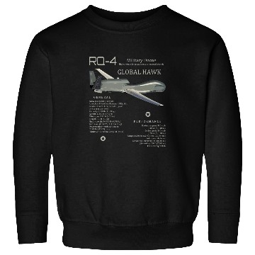 Discover Global Hawk Drone RQ4 UAS Unmanned Aircraft US Military Sweatshirts