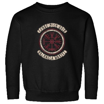 Discover Lead Mich Odin Valhalla Viking Compass Vegvisir Back Sweatshirts