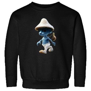 Discover Blue Mushroom Cat Meme We Live We Love We Lie 1 Sweatshirts
