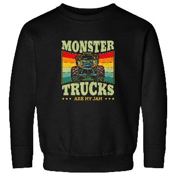 Discover Monster Trucks are my Jam Trucker Kids Sweatshirts
