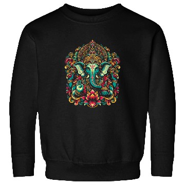 Discover Elephant Pet Ganesh Symbol Yoga Hindu Elephant God Ganesha Puja 28 8 Sweatshirts
