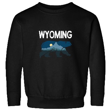 Discover Bear Pet WYOMING Retro Bear Wildlife Conservation Designs Present Sweatshirts