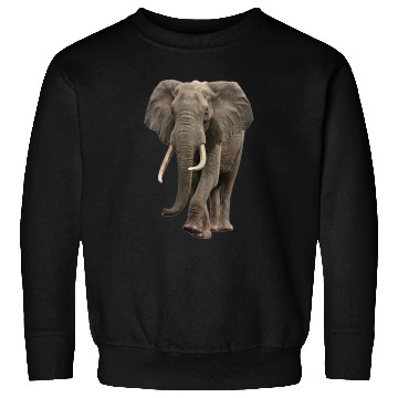 Discover Elephant Pet Large African Grey Elephant With Tusks Sweatshirts