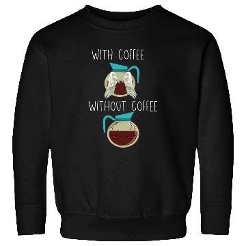 Discover Coffee Fun Angel Wings Devil Horns Design Sweatshirts