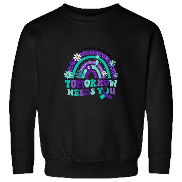 Discover Groovy Tomorrow Needs You Rainbow Leopard suicides Awareness Sweatshirts