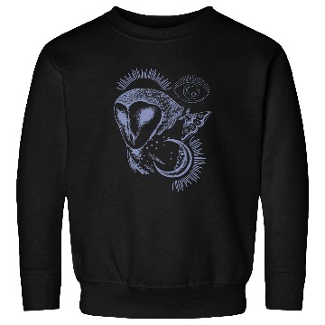 Discover Barn Owl Moon Moth Wicca Esoteric Sweatshirts