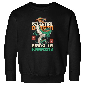 Discover Dragon Pet Celestial Dragon Bringing Us Harmony Lunar New Year Sweatshirts