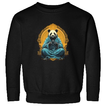 Discover Panda Pet in yoga meditation position buddha pandas 5 Sweatshirts