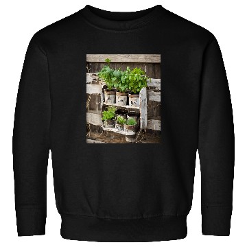 Discover Herb Garden Rustic Markers Sweatshirts