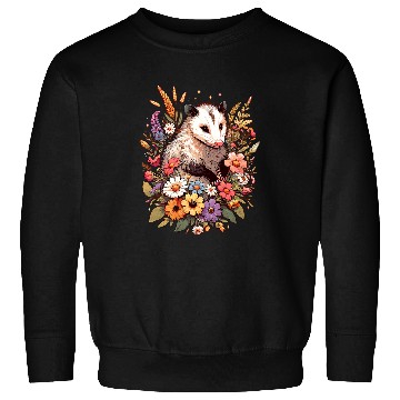 Discover Cottagecore Opossum In Wild Flower Field Sweatshirts