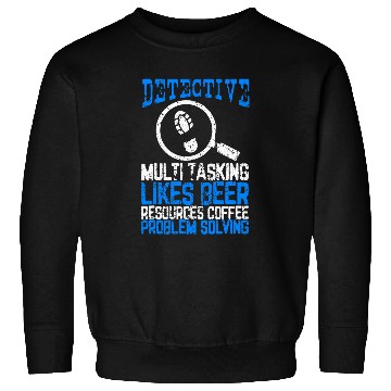 Discover Detective Multi Tasking Problem Solving Distressed Design Sweatshirts