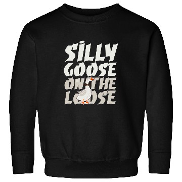 Discover Duck Pet Funny Silly Goose on the Loose Foolish Duck Humor Joke Meme Sweatshirts