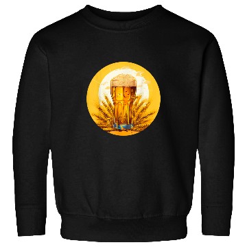 Discover Beer Fun Cool Draught Beer with Wheat Cereal Costume Sweatshirts