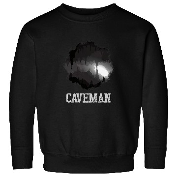 Discover Caveman Explorer Exploring Cave Sweatshirts