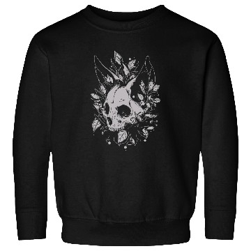 Discover Cat Skull Gothic Witchcore Aesthetic Goblincore Mall Goth Sweatshirts