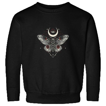 Discover Celestial Moon Moth Gothic Goth Witch Occult Aesthetic Sweatshirts