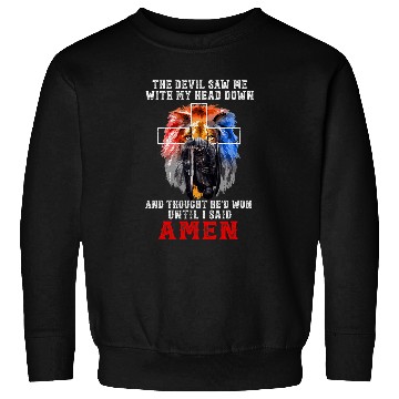 Discover Lion Pet Knight Templar The Devil Saw Me With My Head Down Lion Sweatshirts