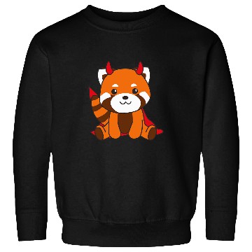 Discover Panda Pet Red Panda Halloween Cute Devil Costume Halloween 2 Sweatshirts