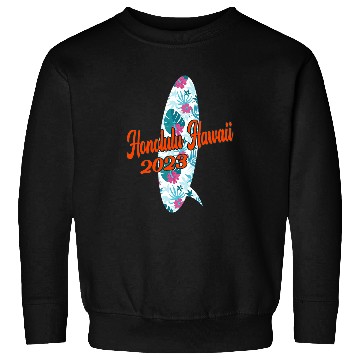 Discover Honolulu Hawaii Beach Surf Surfing Tropical Vacation Sweatshirts