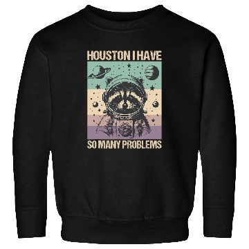 Discover Raccoon Pet Houston I Have So Many Problems Raccoon Meme Sweatshirts