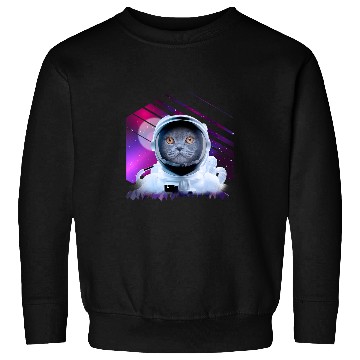 Discover Astronaut Cat Astronomy Galaxy Cat Astronaut Sweatshirts